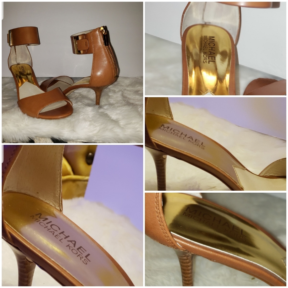 Michael Kors  emboised 1inch ankle  strapped shoe